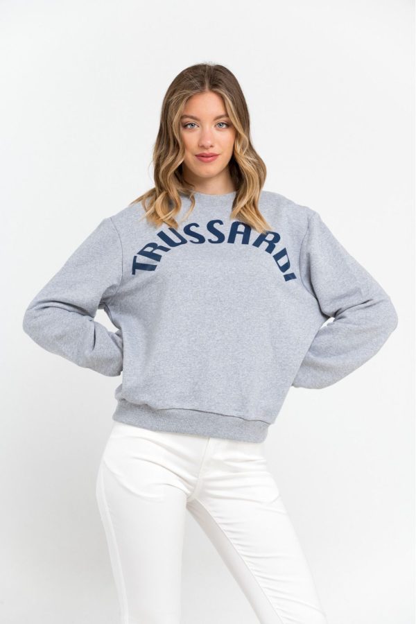 Trussardi Camisolas 36F000321T002191_E696MelangeGreyPrintBlue – Image 2