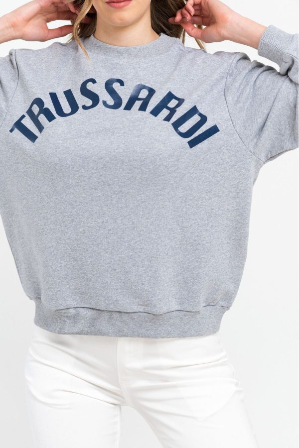 Trussardi Camisolas 36F000321T002191_E696MelangeGreyPrintBlue – Image 3