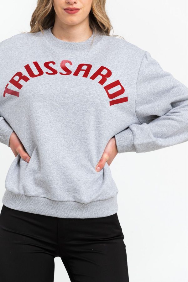 Trussardi Camisolas 36F000321T002191_E698MelangeGreyPrintRed – Image 3