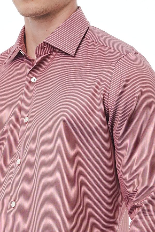 Bagutta Camisas 050_AL57214_017BiancoRosso – Image 2