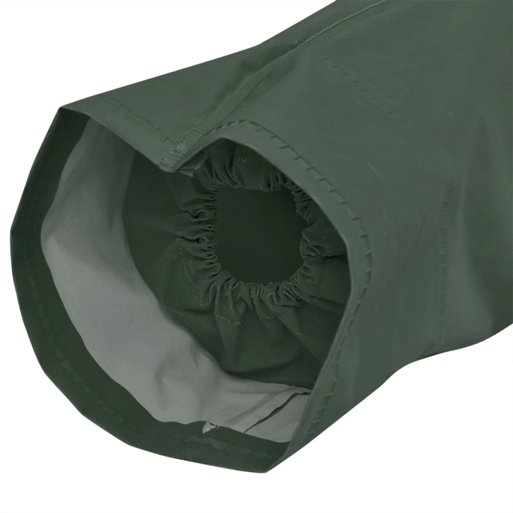 Capa de chuva comprida resistente e impermeável + capuz verde M – Image 2
