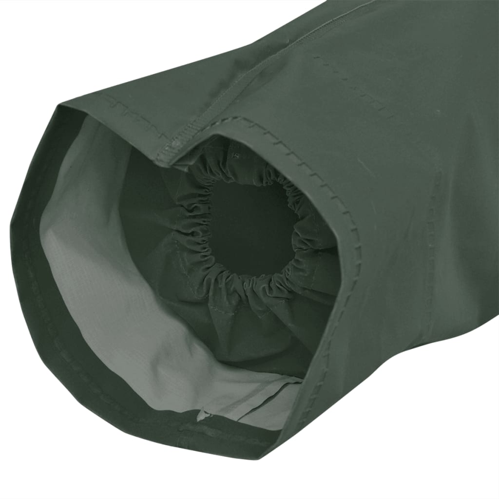 Capa de chuva comprida resistente e impermeável + capuz verde L – Image 2