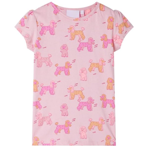Pijama de manga curta para criança rosa-claro 104 – Image 2