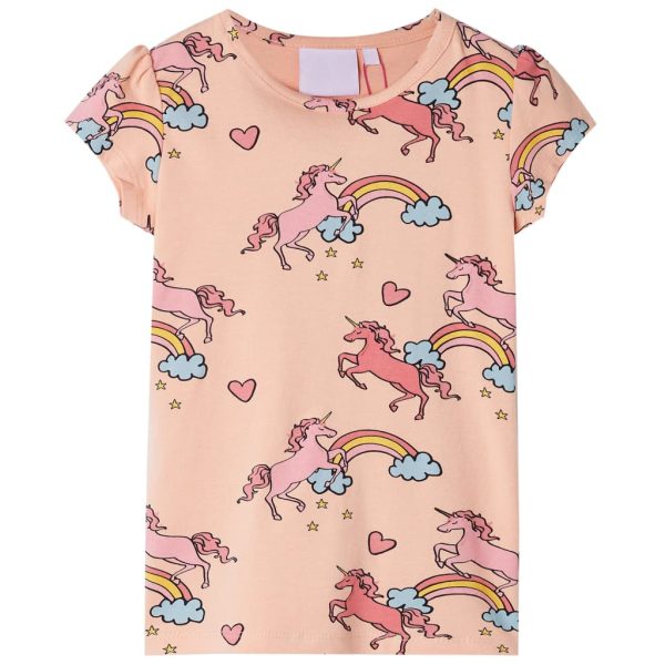Pijama de manga curta para criança laranja-claro 116 – Image 2