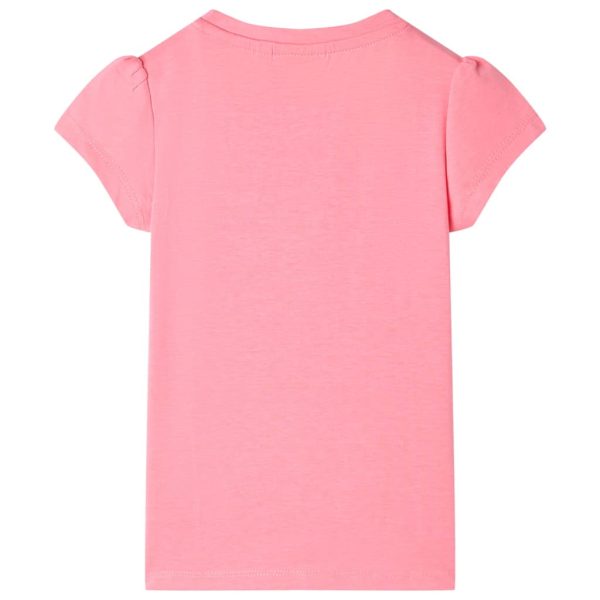 T-shirt para criança rosa-néon 128 – Image 2