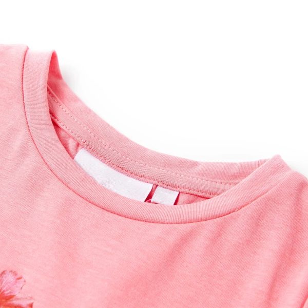 T-shirt para criança rosa-néon 128 – Image 3