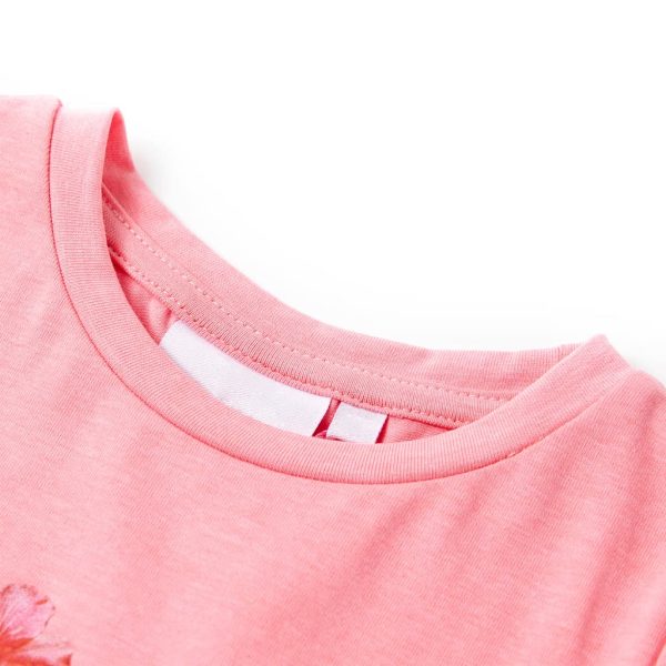 T-shirt para criança rosa-néon 140 – Image 3