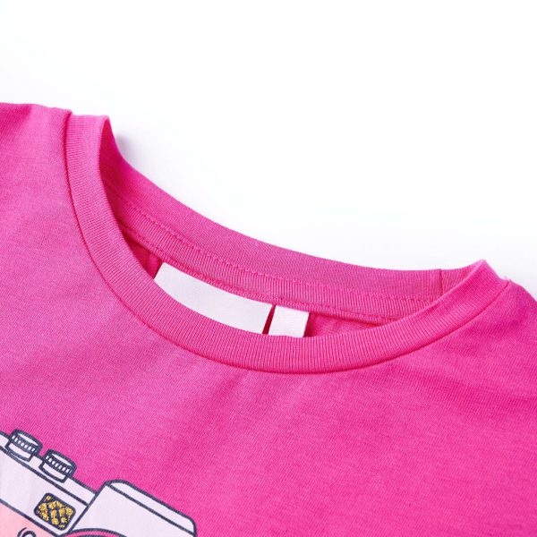 T-shirt de criança rosa-escuro 104 – Image 3