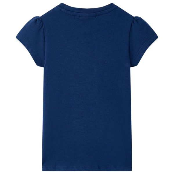 T-shirt infantil azul-escuro 104 – Image 2