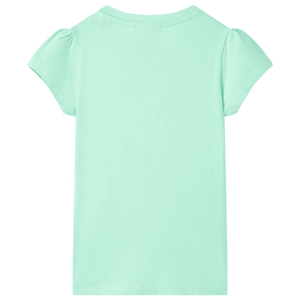 T-shirt de criança verde brilhante 128 – Image 2