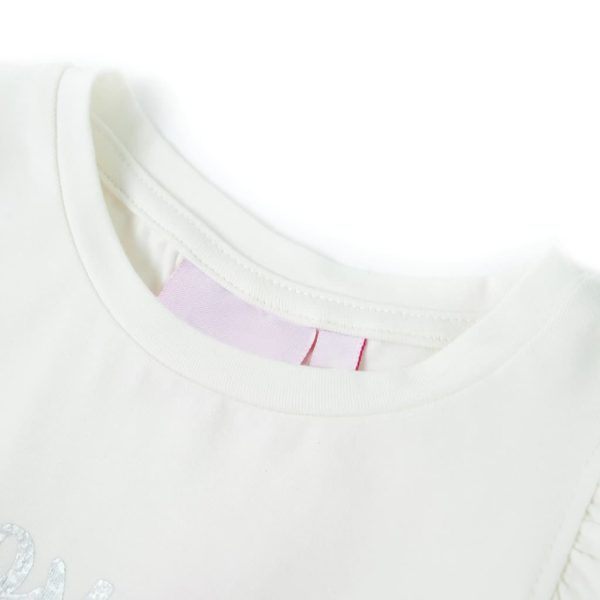 T-shirt p/ criança manga com folhos branco 92 – Image 3