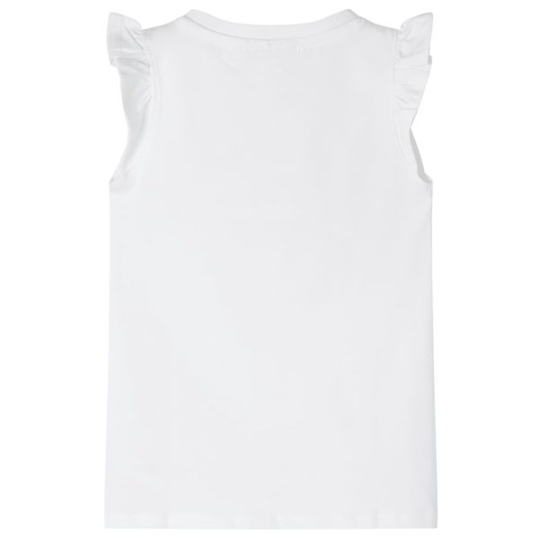 T-shirt p/ criança manga com folhos branco 128 – Image 2