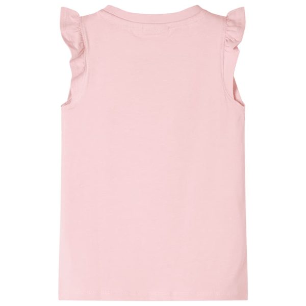 T-shirt para criança manga com folhos rosa-claro 128 – Image 2