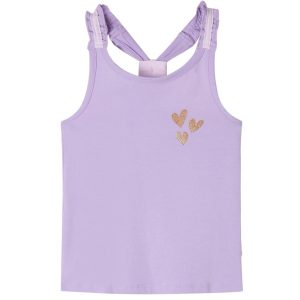 T-shirt de alças para criança lilás 128