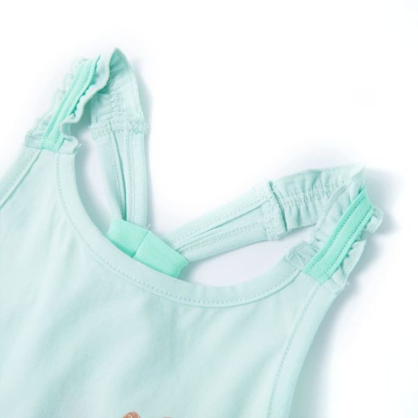T-shirt de alças para criança menta-claro 104 – Image 3