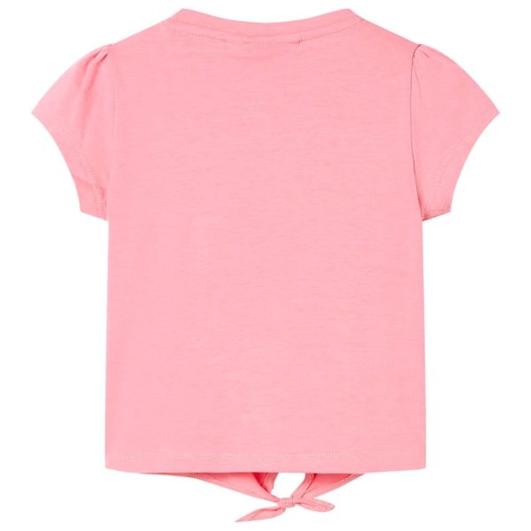 T-shirt de criança rosa fluorescente 92 – Image 2