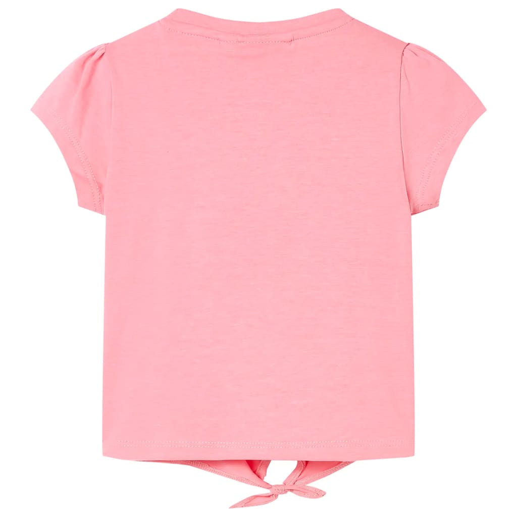 T-shirt de criança rosa fluorescente 104 – Image 2