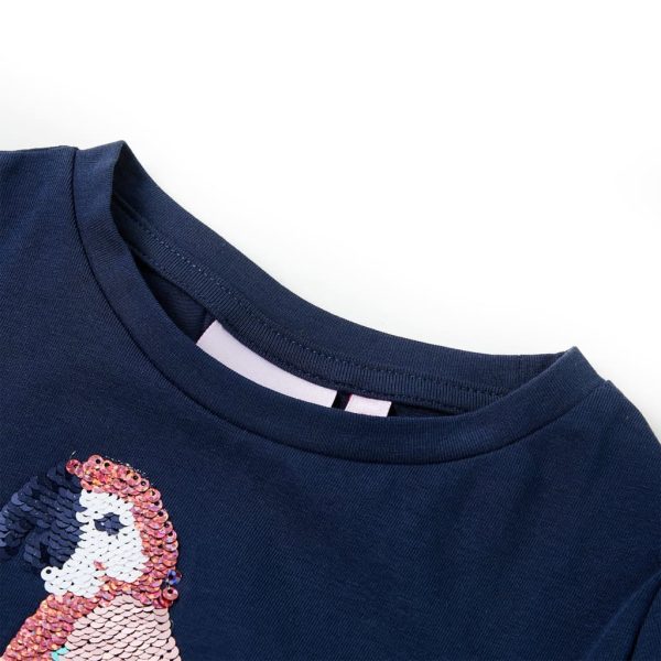 T-shirt infantil azul-escuro 104 – Image 3