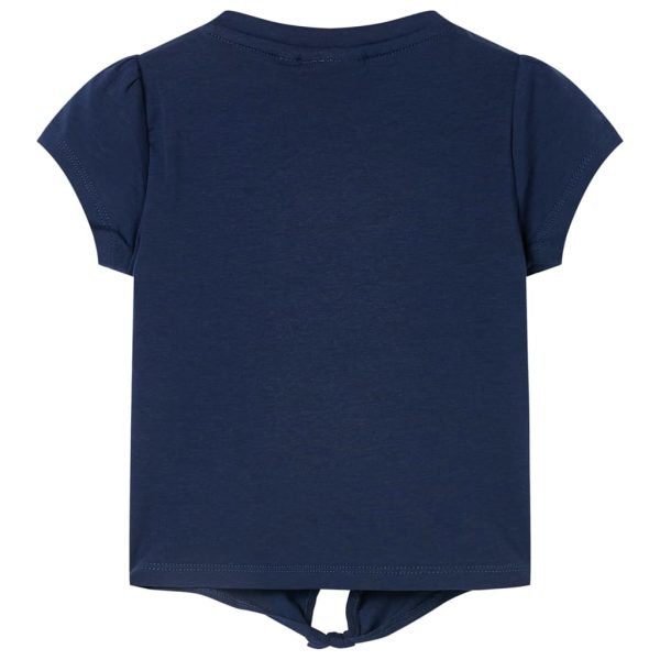 T-shirt infantil azul-escuro 128 – Image 2