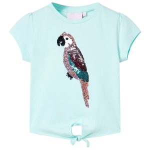 T-shirt de criança ciano-claro 116