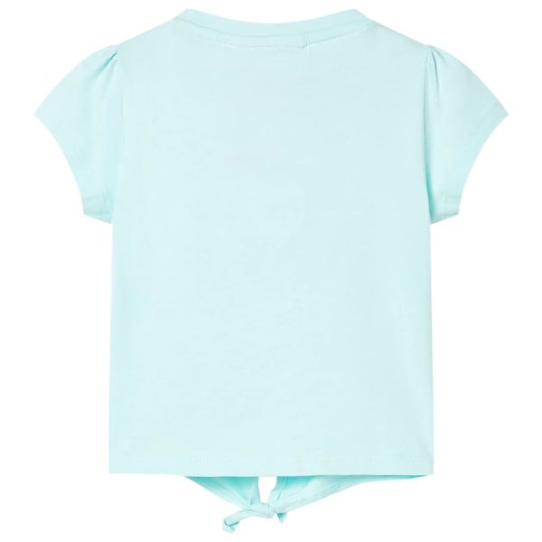 T-shirt de criança ciano-claro 116 – Image 2