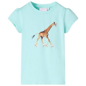 T-shirt de criança ciano-claro 104