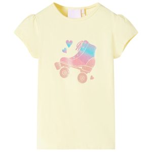 T-shirt de criança amarelo-suave 92