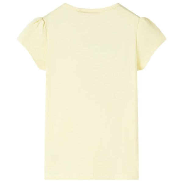 T-shirt de criança amarelo-suave 92 – Image 2