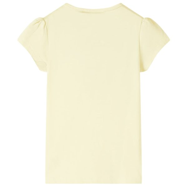 T-shirt de criança amarelo-suave 116 – Image 2