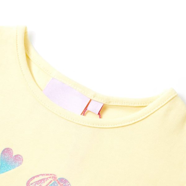 T-shirt de criança amarelo-suave 116 – Image 3