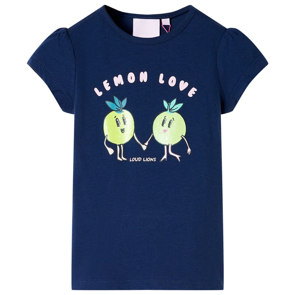 T-shirt infantil azul-escuro 92