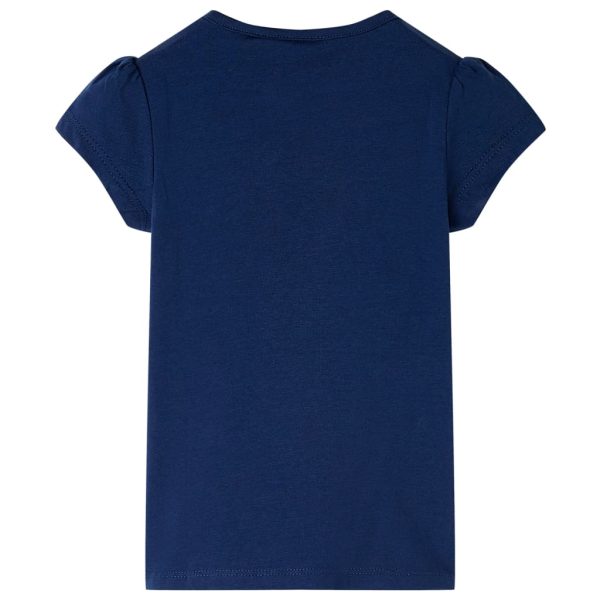 T-shirt infantil azul-escuro 128 – Image 2