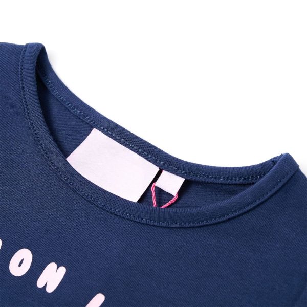 T-shirt infantil azul-escuro 128 – Image 3