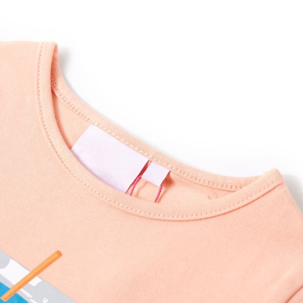 T-shirt de criança laranja-claro 92 – Image 3