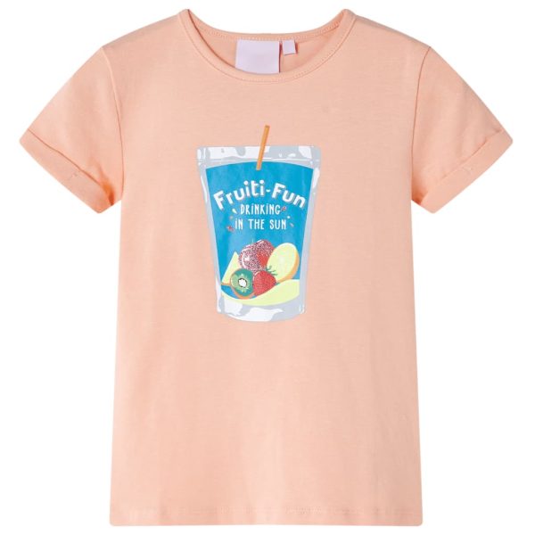 T-shirt de criança laranja-claro 116
