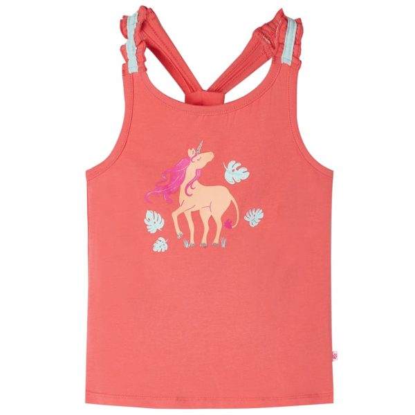 T-shirt de alças para criança coral 104