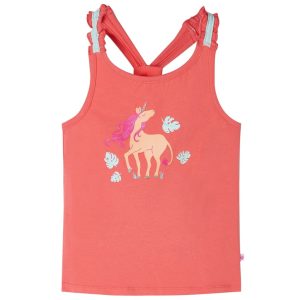 T-shirt de alças para criança coral 116