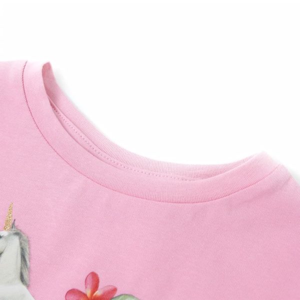 T-shirt manga curta para criança rosa-choque 116 – Image 3
