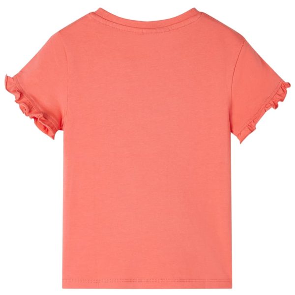 T-shirt manga curta para criança cor coral 116 – Image 2