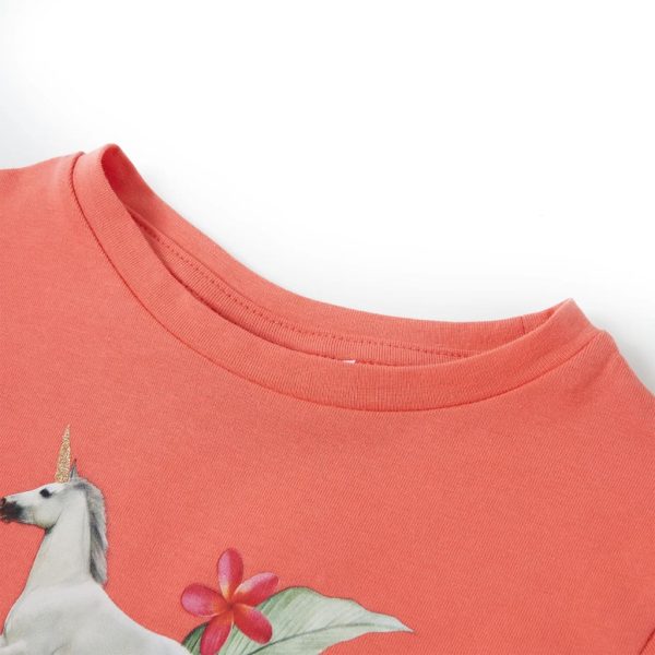T-shirt manga curta para criança cor coral 116 – Image 3