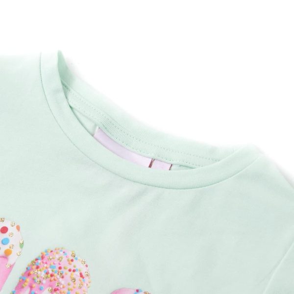 T-shirt infantil menta-claro 116 – Image 3