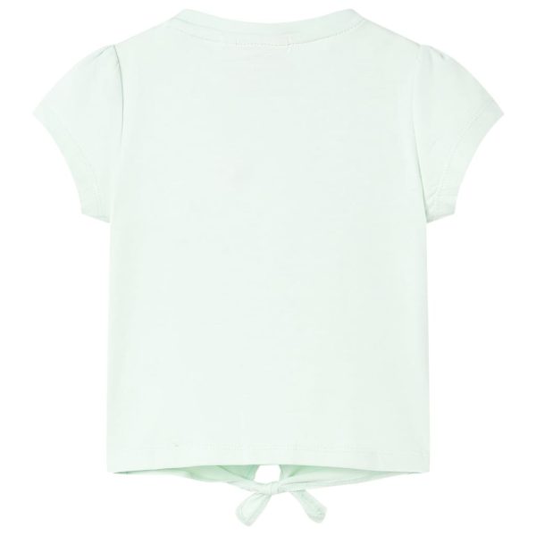 T-shirt infantil menta-claro 128 – Image 2