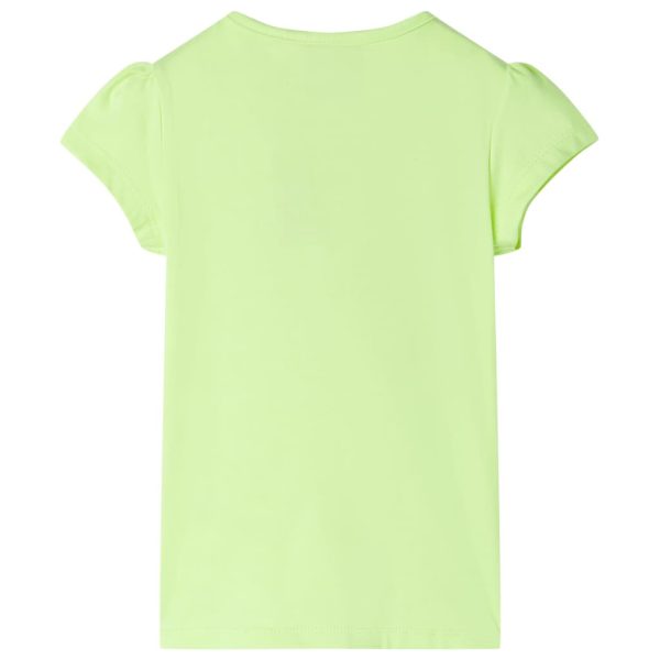 T-shirt de criança amarelo néon 92 – Image 2