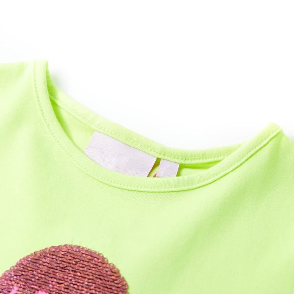 T-shirt de criança amarelo néon 92 – Image 3