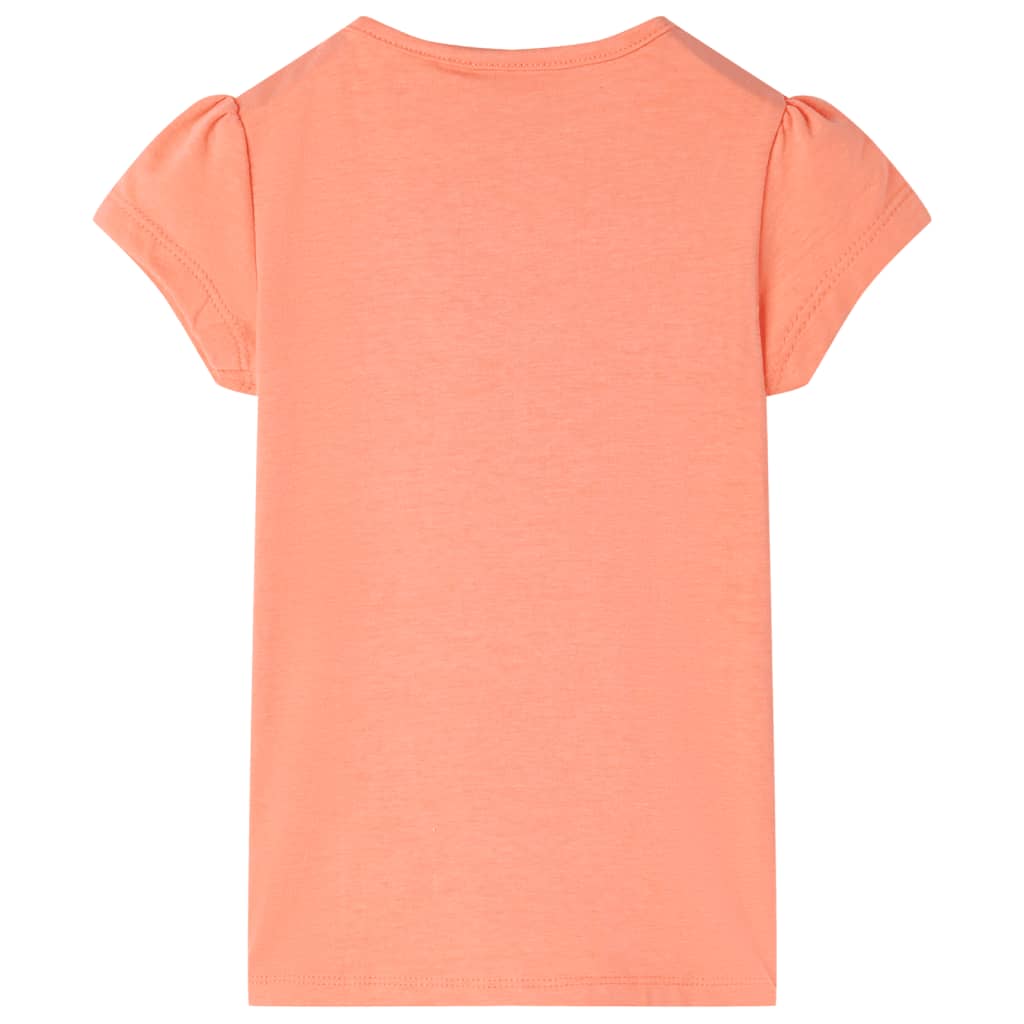 T-shirt para criança laranja-néon 92 – Image 2