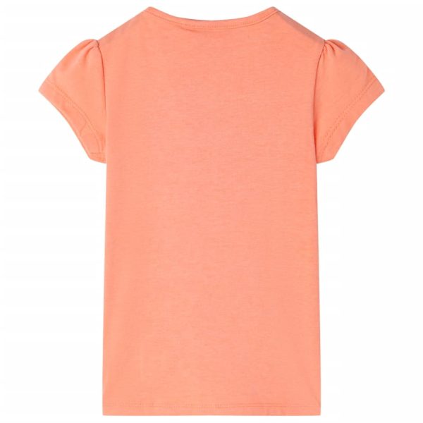 T-shirt para criança laranja-néon 140 – Image 2