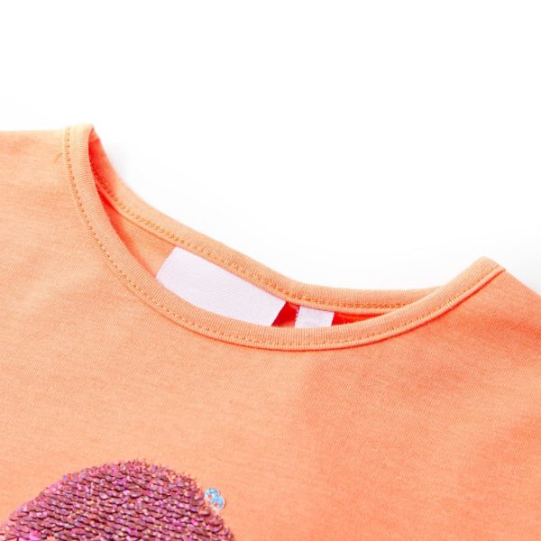 T-shirt para criança laranja-néon 140 – Image 3