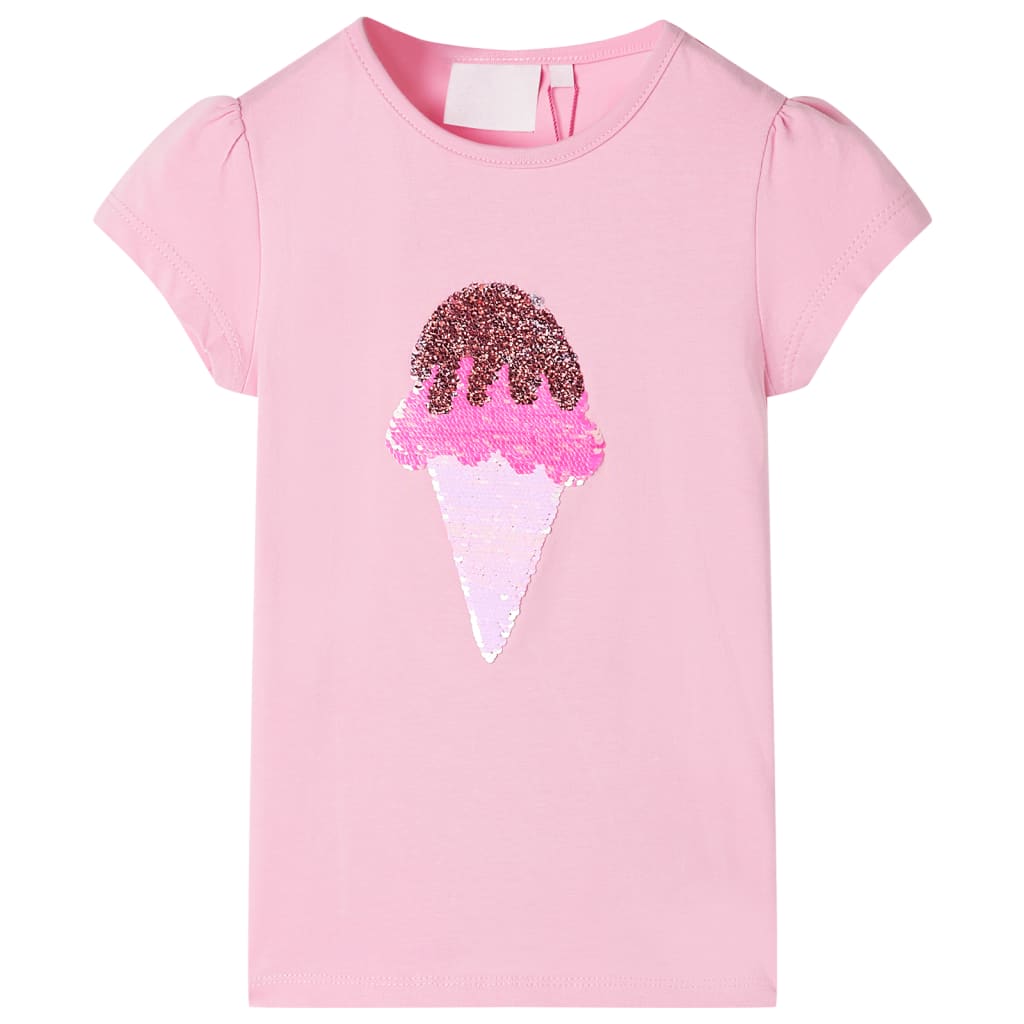 T-shirt para criança rosa-choque 128