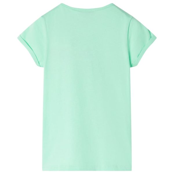 T-shirt infantil verde brilhante 116 – Image 2