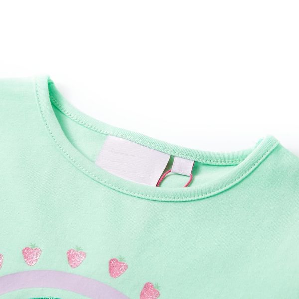 T-shirt infantil verde brilhante 116 – Image 3